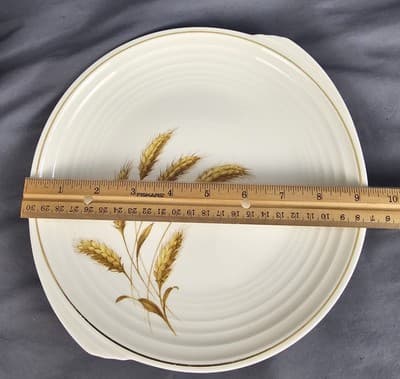 Edwin M Knowles China Dinner Plate 9.25" Vintage Golden Wheat - Thumbnail 3