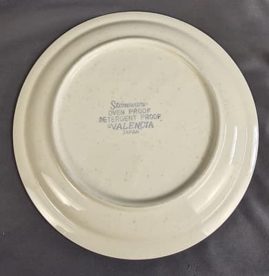 Vintage 70s Valencia Stoneware 7.75" Salad Plates Orange Floral Japan - Thumbnail 3