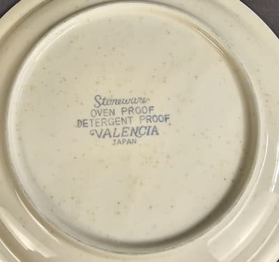 Vintage 70s Valencia Stoneware 7.75" Salad Plates Orange Floral Japan - Thumbnail 2