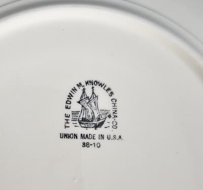 Edwin M Knowles China Dinner Plate 9.25" Vintage Golden Wheat - Thumbnail 6