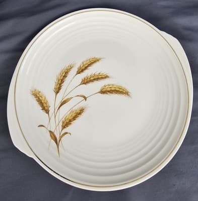 Edwin M Knowles China Dinner Plate 9.25" Vintage Golden Wheat - Thumbnail 2