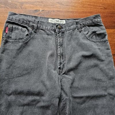 Men's Bugle Boy Gold Crest 740 Relaxed Fit 36x30 Black Faded Mid Rise - Thumbnail 3