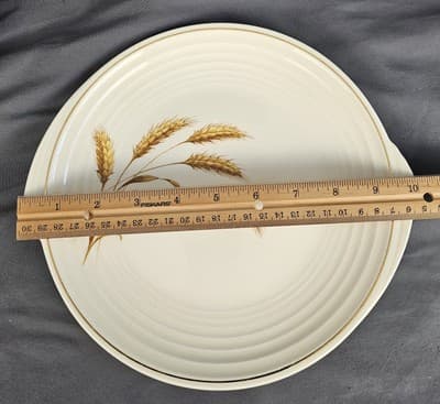 Edwin M Knowles China Dinner Plate 9.25" Vintage Golden Wheat - Thumbnail 4