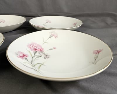 Vintage Royal Court Carnation Fine China JAPAN Set of 4 Soup Salad Bowl 6.5" - Thumbnail 2