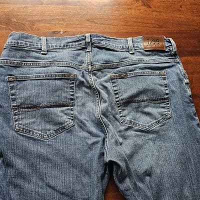 Mens 42x32 Lee Modern Series Jeans Blue Med. Wash Relaxed Fit Bootcut - Thumbnail 7
