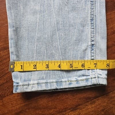 Signature Levi Strauss Regular Fit Tapered Jeans S47 Lt Blue Denim Button 38/32 - Thumbnail 10