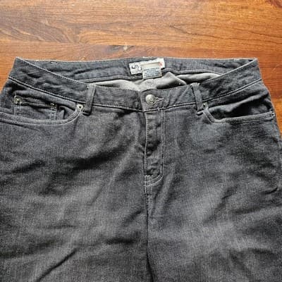 L.A Blues Womens Jeans Rodeo Boot Cut Stretch Black Wash Denim High Rise Avg 2 - Thumbnail 3