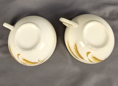 Edwin M Knowles China 2 Tea / Coffee Cup Vintage Golden Wheat No Saucers - Thumbnail 3