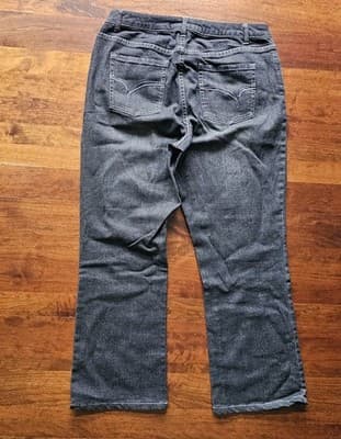 L.A Blues Womens Jeans Rodeo Boot Cut Stretch Black Wash Denim High Rise Avg 2 - Thumbnail 4