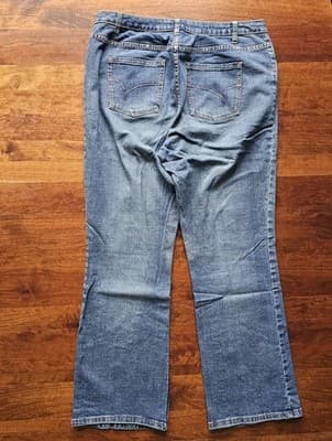 L.A Blues Womens Jeans Rodeo Boot Cut Stretch Blue Wash Denim High Rise Avg 2 - Thumbnail 3