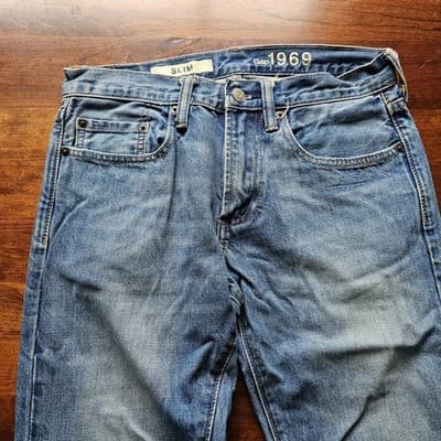 Gap 1969 Slim Medium Wash Denim Jeans Women's Size 28x30 - Thumbnail 3