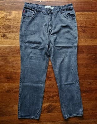 Men's Bugle Boy Gold Crest 740 Relaxed Fit 36x30 Black Faded Mid Rise - Thumbnail 2