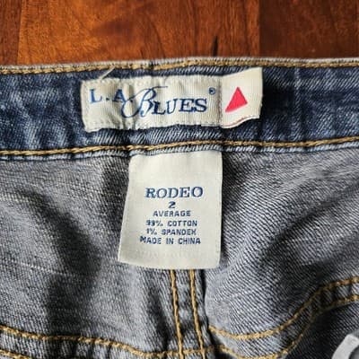 L.A Blues Womens Jeans Rodeo Boot Cut Stretch Blue Wash Denim High Rise Avg 2 - Thumbnail 12