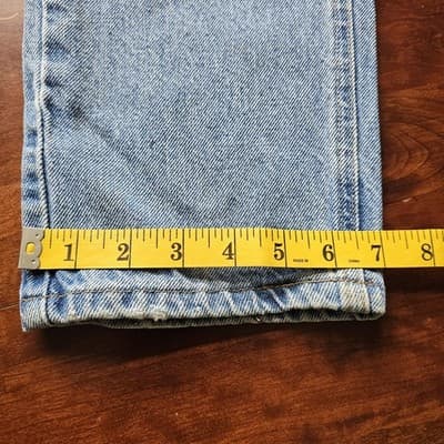 Faded Glory Womens Relaxed Fit Jeans Size 14 Light Wash Inseam 28" - Thumbnail 8