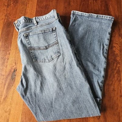Mens Ariat Legacy M4 Relaxed Boot Cut 40/32 Jeans Pants Medium Light Wash - Thumbnail 8