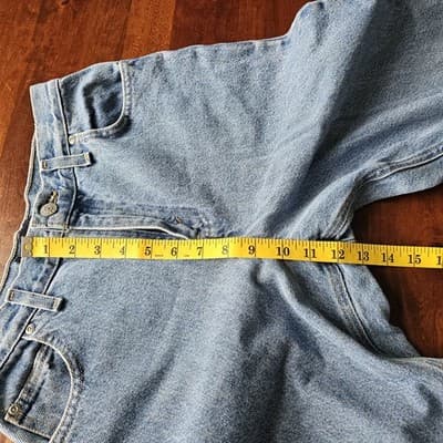 Faded Glory Womens Relaxed Fit Jeans Size 14 Light Wash Inseam 28" - Thumbnail 9