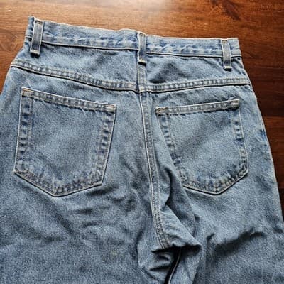 Faded Glory Womens Relaxed Fit Jeans Size 14 Light Wash Inseam 28" - Thumbnail 5