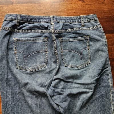 L.A Blues Womens Jeans Rodeo Boot Cut Stretch Blue Wash Denim High Rise Avg 2 - Thumbnail 5