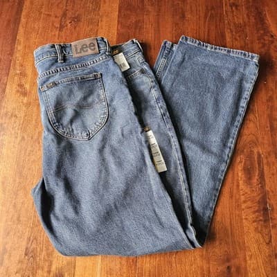 Lee Men's Regular Fit Bootcut Jeans Blue NEW 42 x 32 Zip/Button Closure 5-Pocket - Thumbnail 15