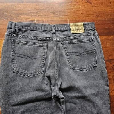 Men's Bugle Boy Gold Crest 740 Relaxed Fit 36x30 Black Faded Mid Rise - Thumbnail 5