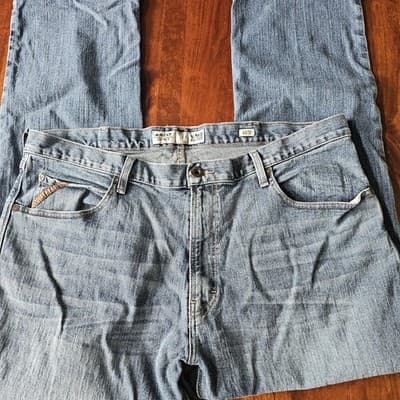 Mens Ariat Legacy M4 Relaxed Boot Cut 40/32 Jeans Pants Medium Light Wash - Thumbnail 6