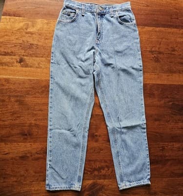 Faded Glory Womens Relaxed Fit Jeans Size 14 Light Wash Inseam 28" - Thumbnail 2