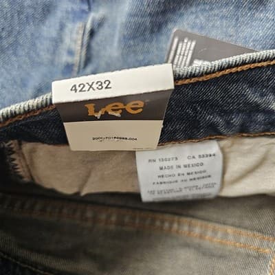 Lee Men's Regular Fit Bootcut Jeans Blue NEW 42 x 32 Zip/Button Closure 5-Pocket - Thumbnail 11