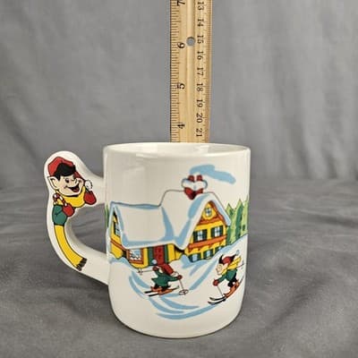 Vintage 1990s The Love Mug Elf Themed Christmas Coffee Mug - Thumbnail 6