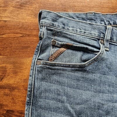 Mens Ariat Legacy M4 Relaxed Boot Cut 40/32 Jeans Pants Medium Light Wash - Thumbnail 5