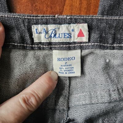 L.A Blues Womens Jeans Rodeo Boot Cut Stretch Black Wash Denim High Rise Avg 2 - Thumbnail 11