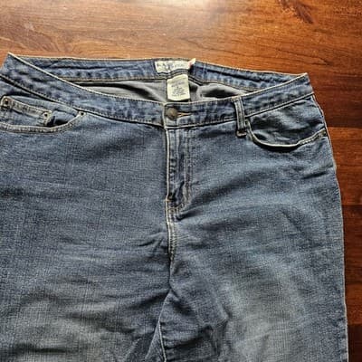 L.A Blues Womens Jeans Rodeo Boot Cut Stretch Blue Wash Denim High Rise Avg 2 - Thumbnail 4