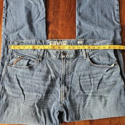 Mens Ariat Legacy M4 Relaxed Boot Cut 40/32 Jeans Pants Medium Light Wash - Thumbnail 11