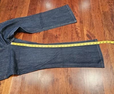 Michael Kors Women's Blue Jeans Size 10 Wide Leg RN 111818 Stretch - Thumbnail 6