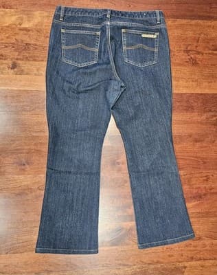 Michael Kors Women's Blue Jeans Size 10 Wide Leg RN 111818 Stretch - Thumbnail 3