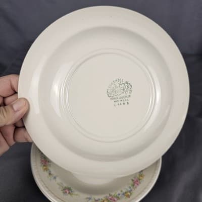 Homer Laughlin Eggshell Georgian Soup Bowls Set of 3 Vintage USA C44N5 8.25" - Thumbnail 5