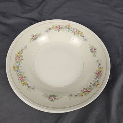 Homer Laughlin Eggshell Georgian Soup Bowls Set of 3 Vintage USA C44N5 8.25" - Thumbnail 4