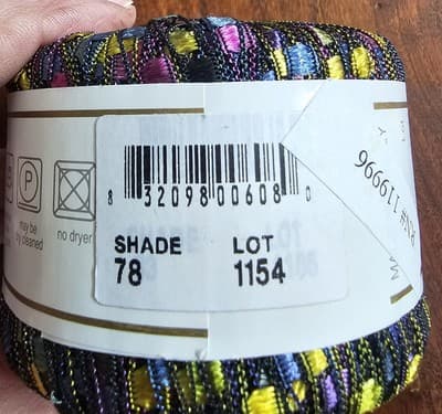 Yarn KFI Dazzle 100% Nylon 25gr, 82yd, Multi Color Shade 78 - Thumbnail 4