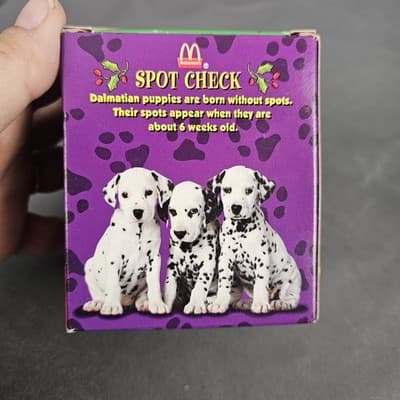1996 Disney's 101 Dalmatians Snow Dome McDonalds Toy Spot Check Globe in Box - Thumbnail 3