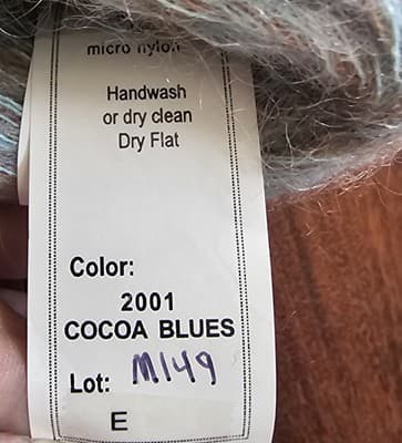 Yarn Crystal Palace Kid Merino Col 2001 Cocoa Blues Mohair Merino 25gr 240yd - Thumbnail 4