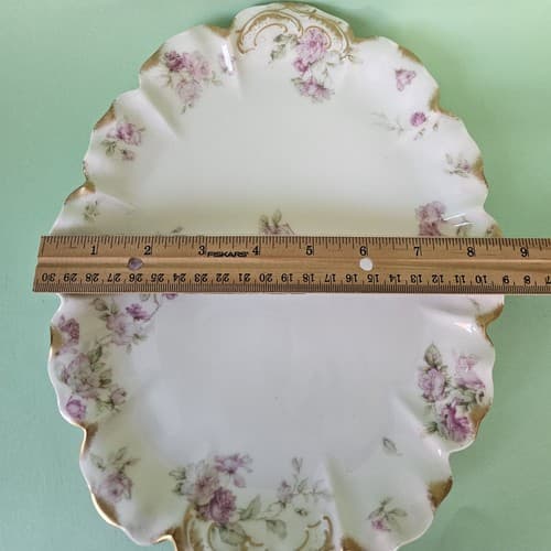 Haviland & Co Platter France Pink Roses 11" x 9" Excellent Condition - Thumbnail 9
