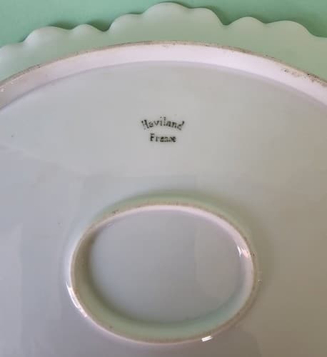 Haviland & Co Platter France Pink Roses 11" x 9" Excellent Condition - Thumbnail 7
