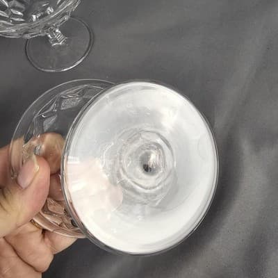 Fostoria American Clear Cube 3” Tall Sherbets Wide Diameter 4.25" Lot of 4 - Thumbnail 4