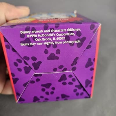 1996 Disney's 101 Dalmatians Snow Dome McDonalds Toy Spot Check Globe in Box - Thumbnail 4