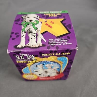 1996 Disney's 101 Dalmatians Snow Dome McDonalds Toy Spot Check Globe in Box - Thumbnail 2