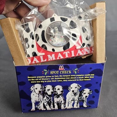 1996 Disney's 101 Dalmatians Snow Dome McDonalds Toy 101 Globe in Box - Thumbnail 6