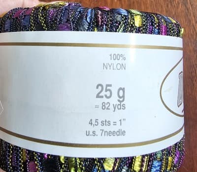 Yarn KFI Dazzle 100% Nylon 25gr, 82yd, Multi Color Shade 78 - Thumbnail 5