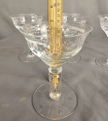 Hawk's Beverly Stemware Champaige Tall Sherbert Blown Glass USA Set of 2 - Thumbnail 8