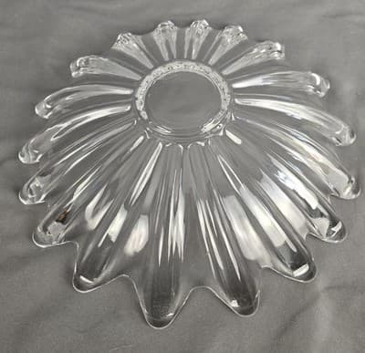 Vintage Fosteria Clear Sunburst Large Bowl 11" - Thumbnail 7