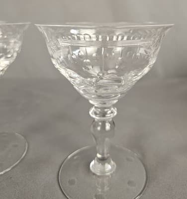 Hawk's Beverly Stemware Champaige Tall Sherbert Blown Glass USA Set of 2 - Thumbnail 4