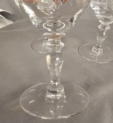 Hawk's Beverly Stemware Champaige Tall Sherbert Blown Glass USA Set of 2 - Thumbnail 7